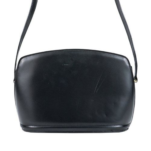 良品】バリー BALLY ロゴ金具ショルダーバッグ ブラック 良品】バリー BALLY ロゴ金具ショルダーバッグ ブラック