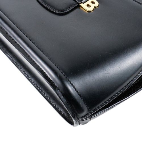 良品】バリー BALLY ロゴ金具ショルダーバッグ ブラック 良品】バリー BALLY ロゴ金具ショルダーバッグ ブラック