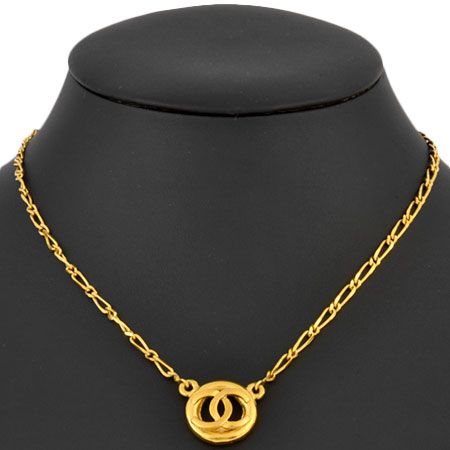 シャネル CHANEL ココマーク ネックレス 38.5cm ゴールド メッキ