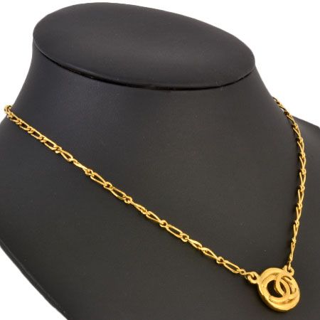 シャネル CHANEL ココマーク ネックレス 38.5cm ゴールド メッキ