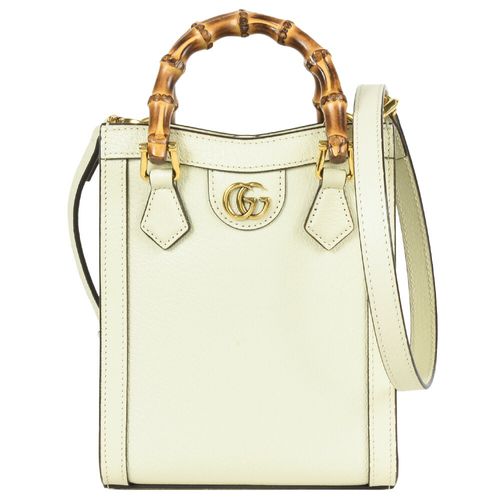 GUCCI バンブー ハンドバッグ オフホワイト レディース グッチ GUCCI バンブー ダイアナ ミニトート ハンドバッグ 2WAY