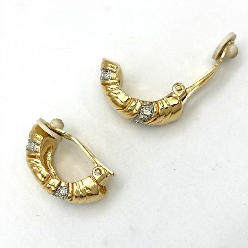 ニナリッチ NINA RICCI イヤリング ゴールド クリップ 石付き