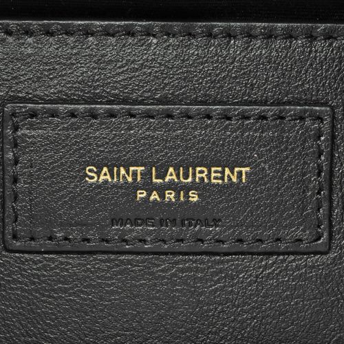イブ　サンローラン　ショルダーバッグ　ゴールド　ブラック Yves Saint Laurent イヴ・サンローラン YSLロゴ ナイロン