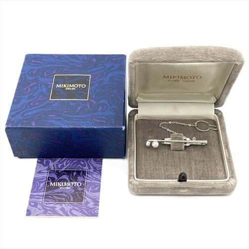 ミキモト MIKIMOTO ゴルフクラブ モチーフ タイピン シルバー パール