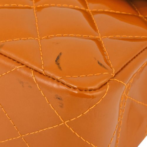 シャネル エナメル チェーンバッグ キャメル ココマーク ミニバッグ ハンド シャネル CHANEL ミニ マトラッセ ココマーク シングルフラップ