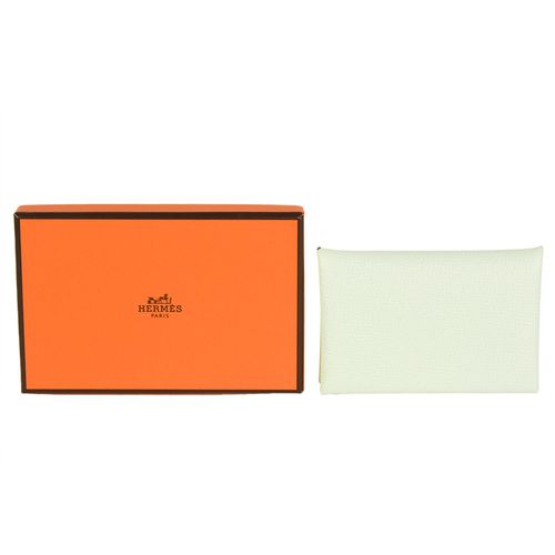エルメス HERMES カルヴィ 名刺入れ ヴォーエプソン U刻印 ヴェール  