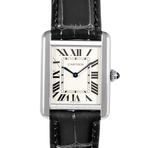 カルティエ Cartier タンク ソロ SM 腕時計 クォーツ シルバー文字盤
