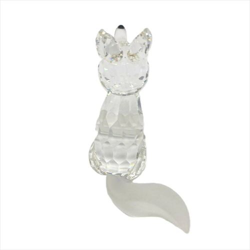 スワロフスキー SWAROVSKI キツネ オブジェ 置物 013837 クリア【中古