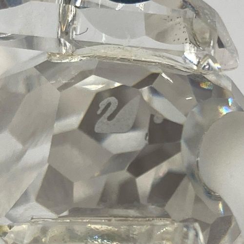 スワロフスキー　置物　ゼブラベッド スワロフスキー SWAROVSKI キツネ オブジェ 置物 013837 クリア【中古