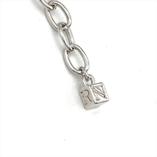 ニナリッチ NINA RICCI ロゴ ネックレス メタル シルバー NR
