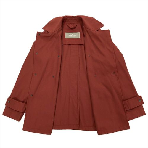マックスマーラ MAX MARA ダブルブレスト コート ナイロン コットン