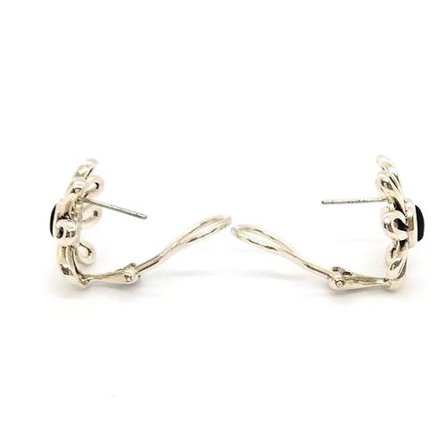 ティファニー Tiffany&Co. デイジー フラワー ピアス オニキス SV925