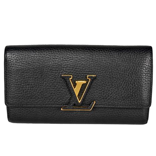 ルイヴィトン LOUIS VUITTON ポルトフォイユ カプシーヌ 長財布 レザー