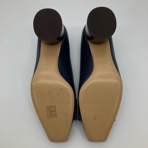 フェラガモ Ferragamo ダブル ボウ パンプス レザー LENA60 ネイビー