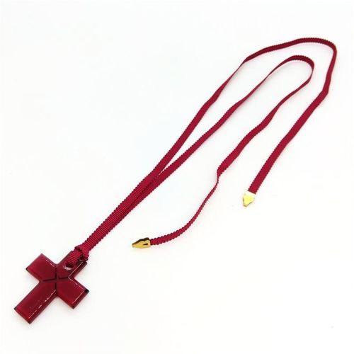 バカラ Baccarat クロス ネックレス レッド【中古】 | Gold