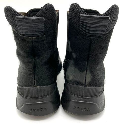 プラダスポーツ PRADA SPORTS サイドゴア ショート ブーツ ハラコ