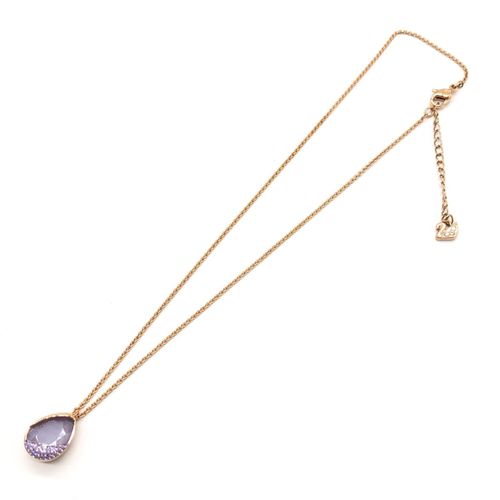 最終値下げ　美品　Swarovski ペアネックレス ピンクゴールド　シルバー 極美品 SWAROVSKI スワロフスキー Heap ペンダント ネックレス ピンク