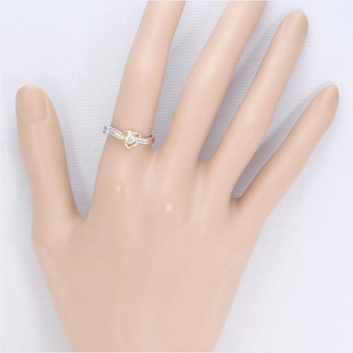 15%OFF】PT900 プラチナ K18YG リング 指輪 12号 ダイヤ 0.12 総重量約 
