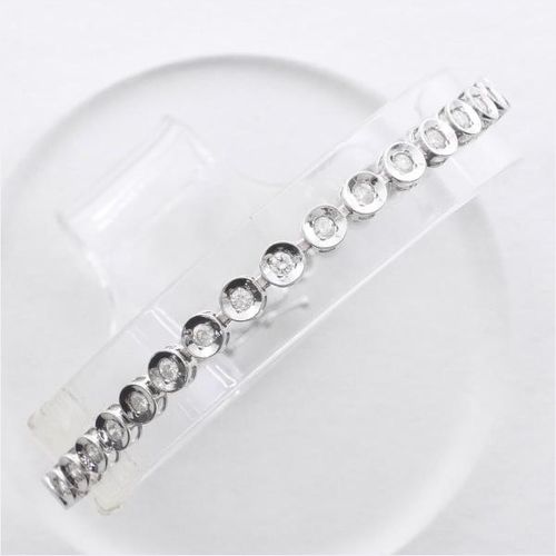 30%OFF】K14 14金 WG ホワイトゴールド ブレスレット ダイヤ 1.00 総 