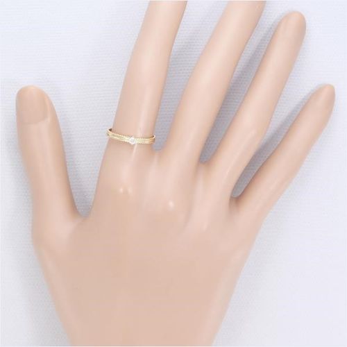 25%OFF】K18 18金 YG イエローゴールド リング 指輪 11号 ダイヤ 0.07 