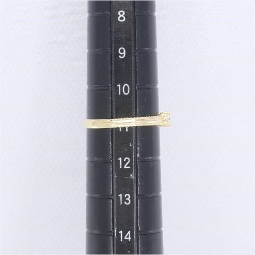 25%OFF】K18 18金 YG イエローゴールド リング 指輪 11号 ダイヤ 0.07