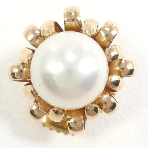 20%OFF】K18 18金 YG イエローゴールド 合金 ピンブローチ パール 総