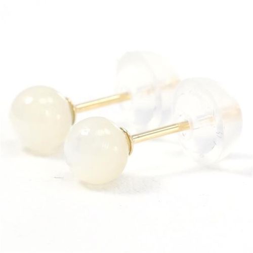 15%OFF】K18 18金 YG イエローゴールド ピアス 天然石 総重量約0.5g 