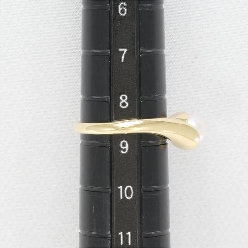 5%OFF】コムサデモード シャリテ K18YG リング 指輪 8.5号 パール 約
