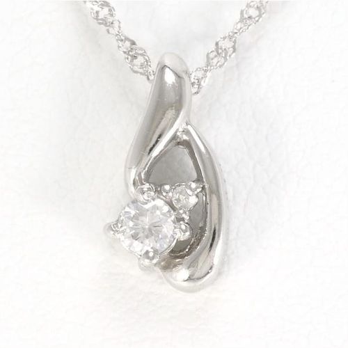 5%OFF】PT900 プラチナ PT850 ネックレス ダイヤ 0.10 総重量約1.6g 約 