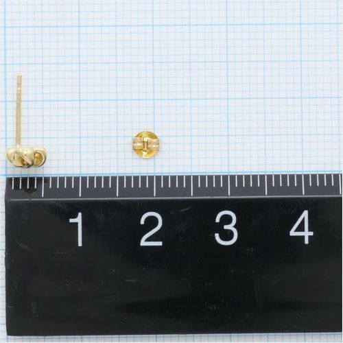 K18 18金 YG イエローゴールド ピアス ダイヤ 0.03 ×2 総重量約1.0g