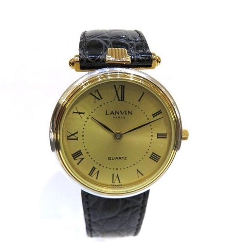 10%OFF】ランバン 56032 ゴールドフェイス クォーツ 時計 腕時計