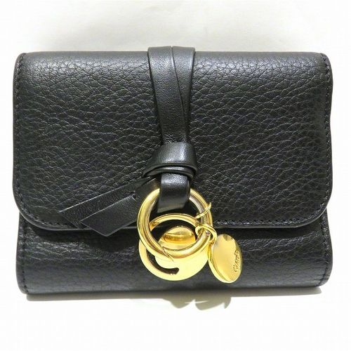 Chloe クロエ ミニトリフォールド 三つ折り財布 ブラック - 小物 Chloe クロエ ミニトリフォールド 三つ折り財布 ブラック - 小物