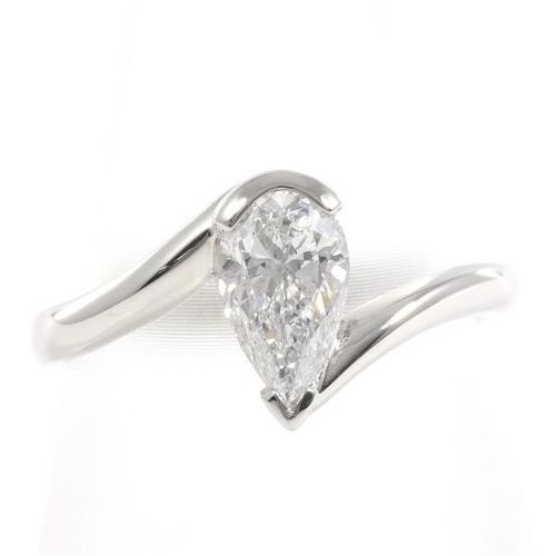 カ*ム様 本物保証 鑑定済 Pt850 プラチナ リング 指輪 総重量2.2g 40%OFF】PT850 プラチナ リング 指輪 10.5号 ダイヤ 1.02 SI2 鑑定書