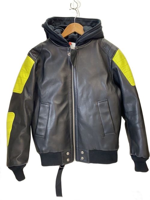 DIESEL レザージャケット レザージャケット・ブルゾン S レザー BLK 