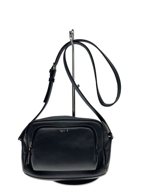 agnes b. ショルダーバッグ ショルダーバッグ 牛革 BLK NS14-01