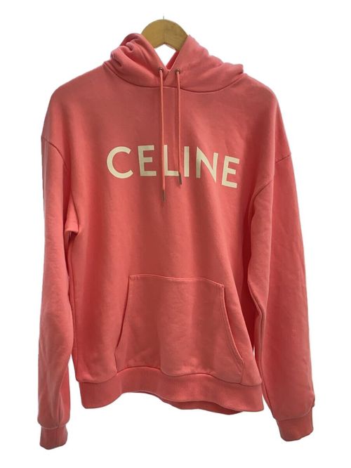 CELINE パーカー フロントロゴパーカー M コットン PNK