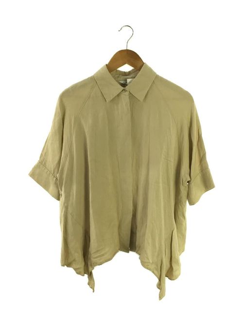 CLANE◆半袖シャツ/1/リネン/BEG/バックフリルオーバーシャツ CLANE DESIGN その他 半袖シャツ 1 リネン BEG バックフリル