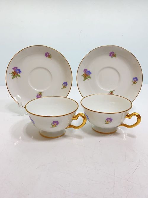 大倉陶園　カップアントソーサー 大倉陶園◇カップ&ソーサー/2点セット/WHT 大倉陶園 カップ＆