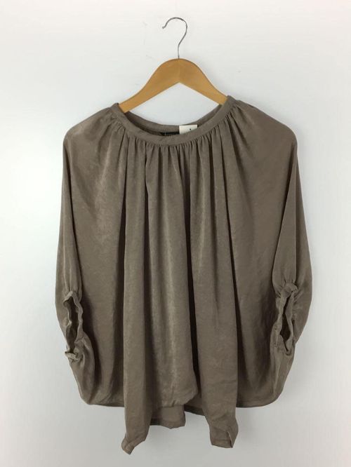 CLANE◆半袖シャツ/1/リネン/BEG/バックフリルオーバーシャツ CLANE DESIGN その他 半袖シャツ 1 リネン BEG バックフリル