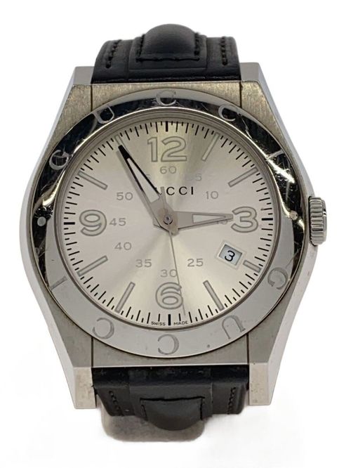 GUCCI メンズ腕時計 クォーツ腕時計 アナログ SLV BLK 115.2 PANTHEON 