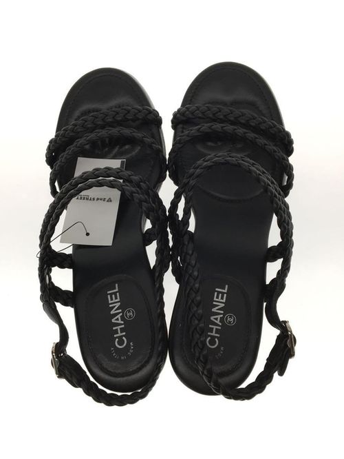 美品　シャネル　CHANEL (36.5) ヒールサンダル　ココマーク　編み上げ 楽天市場】【値下げしました】【CHANEL】シャネル チェーン ココ