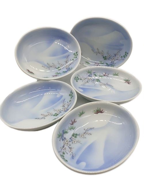 深川製磁 富士に松竹梅 和皿揃 楕円皿 深川製磁 (フカガワセイジ)