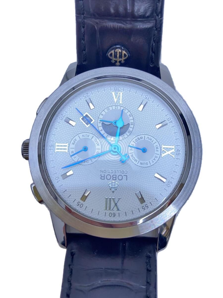 LOBOR メンズ腕時計 自動巻腕時計 アナログ レザー WHT BLK LB-S8170M | - Buyee
