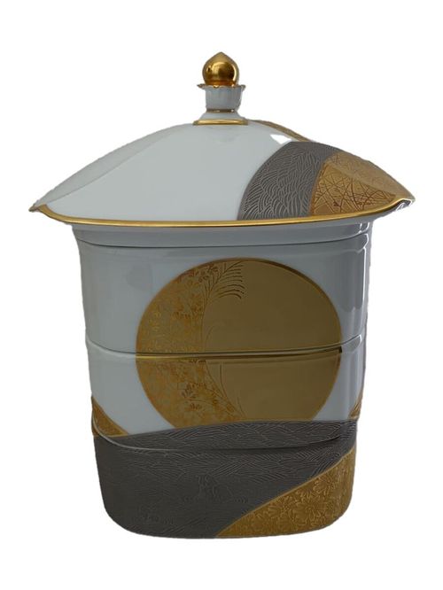 ノリタケ ダイヤモンドコレクション 金閣・銀閣 三段重