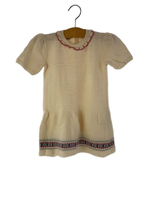 GUCCI キッズワンピース 半袖ニットワンピース 100cm ウール IVO