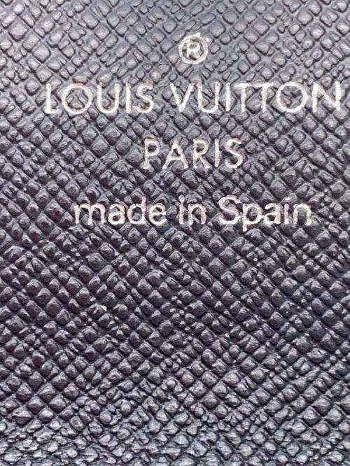 LOUIS VUITTON キーケース ミュルティクレ4_タイガ_BLK レザー BLK