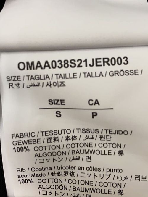 OFF-WHITE Tシャツ Tシャツ S コットン BLK LG-425 | – Buyee