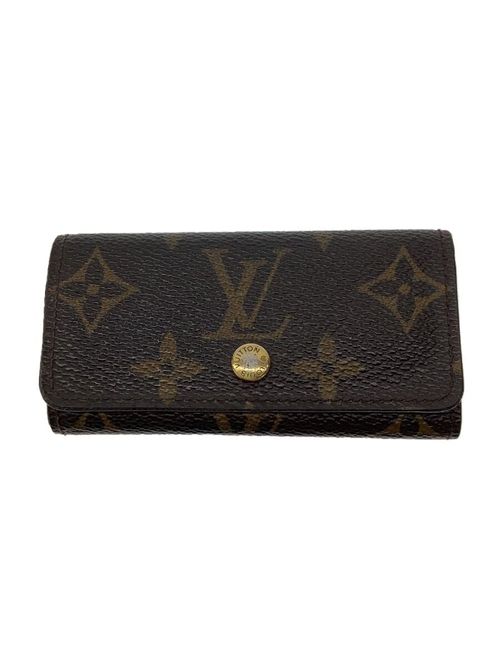 Louis Vuitton レザー キーケース LOUIS VUITTON キーケース ミュルティクレ4_タイガ_BLK レザー