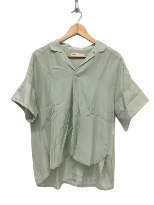 CLANE◆半袖シャツ/1/リネン/BEG/バックフリルオーバーシャツ CLANE DESIGN その他 半袖シャツ 1 リネン BEG バックフリル