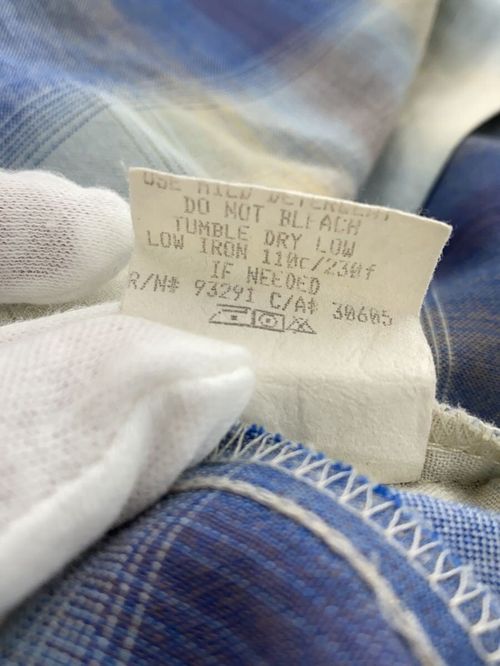 その他ブランド 長袖シャツ 80-90s 長袖シャツ S BLU オンブレCK usa製